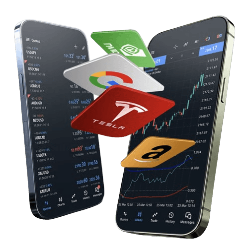 The Elite Capital mobile app showing a trader's portfolio and copy-trading list