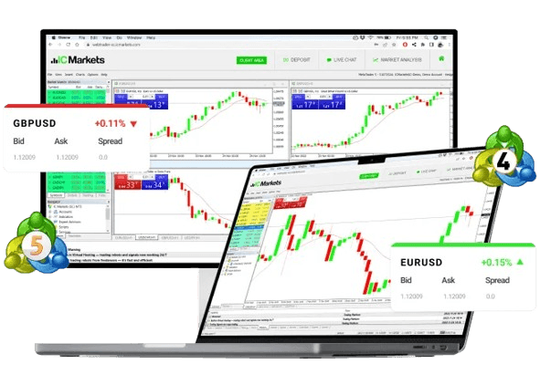 The Elite Capital Web Portal with live charts and a market watch panel